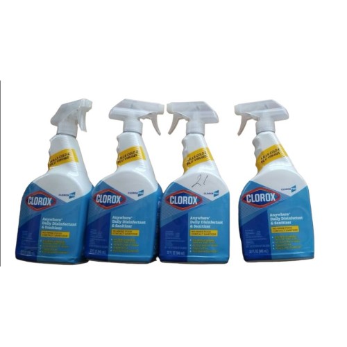 CloroxPro Anywhere Daily Disinfectant and Sanitizer, 32 fl. oz. 4 PACK