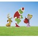 Stealing Christmas Lights Yard Card Sign Whoville - 3 ft Tall Right Facing + Cindy Lou + Max