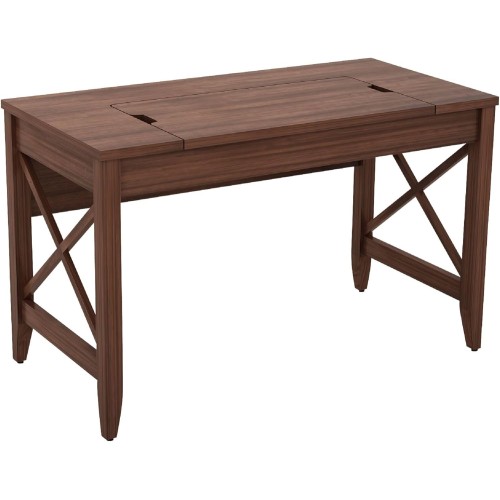 Alera WDE4824-T-WA 47.25 in. x 23.63 in. x 29.5 in. to 43.75 in. Sit-to-Stand Table Desk - Modern Walnut