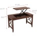 Alera WDE4824-T-WA 47.25 in. x 23.63 in. x 29.5 in. to 43.75 in. Sit-to-Stand Table Desk - Modern Walnut