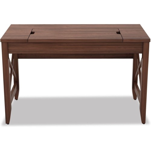 Alera WDE4824-T-WA 47.25 in. x 23.63 in. x 29.5 in. to 43.75 in. Sit-to-Stand Table Desk - Modern Walnut