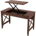 Alera WDE4824-T-WA 47.25 in. x 23.63 in. x 29.5 in. to 43.75 in. Sit-to-Stand Table Desk - Modern Walnut