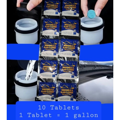 Set of 10 Windshield Washer Fluid Tablets 1 tablet = 1 gallon