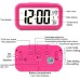 TXY LED Digital Alarm Clock Backlight Snooze Mute Calendar Desktop Electronic Bcaklight Table Clocks Desktop Clock (Pink)