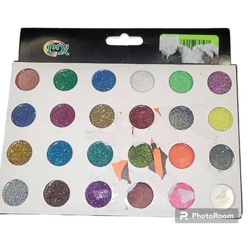 Extra Fine Glitter Powder for Craft, 24 Colors Holographic Cosmetic Laser Glitter for Nail Body Eye Hair Face Lip Gloss, Iridescent Glitter Powder for Tumbler and Makeup 