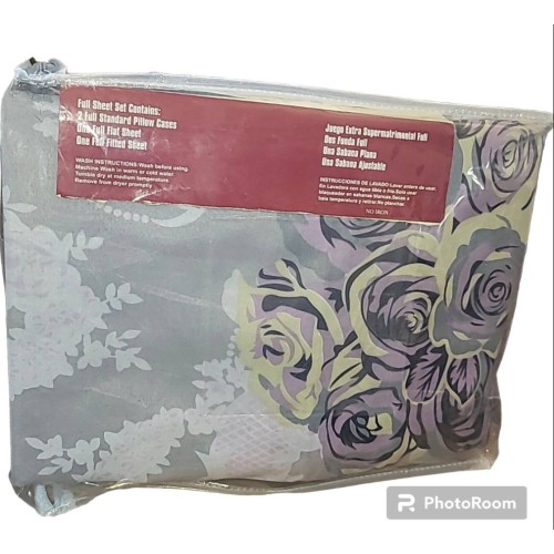  full Sheet Set Contains: 2 Full Standard Pillow Cases Un Full Flat Sheet One Full Fitted Sheet