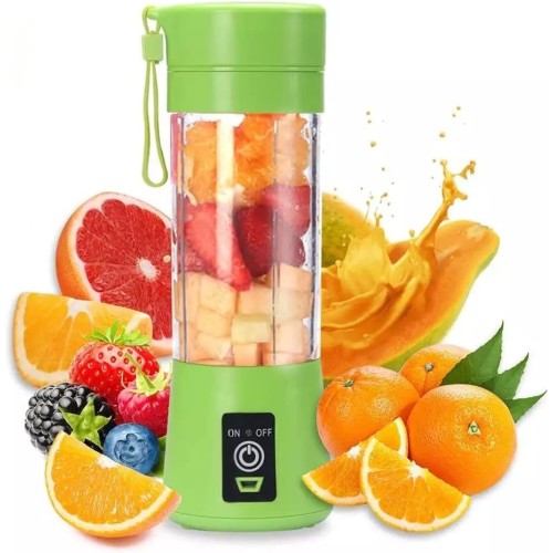 TITANFINITY Portable and Rechargeable Battery Juice Blender, Personal Size Blenders with USB Rechargeable, Mini Juicer Smoothie Blender Travel Size 380ML, Personal Blender for Shakes and Smoothies (Green)