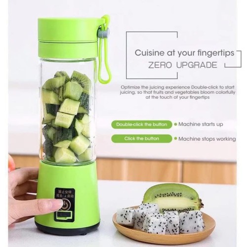 TITANFINITY Portable and Rechargeable Battery Juice Blender, Personal Size Blenders with USB Rechargeable, Mini Juicer Smoothie Blender Travel Size 380ML, Personal Blender for Shakes and Smoothies (Green)