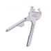 SWISS+TECH Stainless Steel 6 in 1 Multi-function Outdoor Key Chain, Foldable Mini Tools Key Ring 