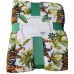 Tropical Paradise Flannel Throw Blanket. Palm & Tiger Print