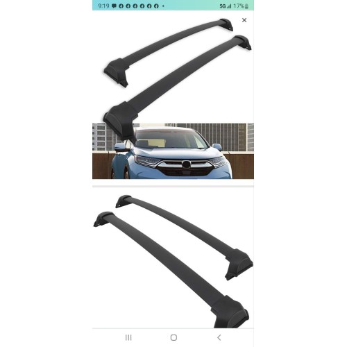 Rycom Roof Rail Cross Bar Compatible with Honda CRVAluminum bar, Plastic Foot Cargo Racks Rooftop Luggage Canoe Kayak Carrier Rack