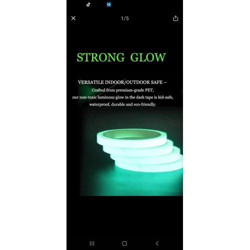 3m Reflective PET Glow In The Dark Green Luminous Emergency Lines Security Car Stickers PVC Tape Night Vision Warning Tape