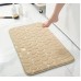 Cobblestone Embossed Bathroom Bath Mat Memory Foam Bathroom Mat Non-Slip Carpets in Wash Basin Memory Foam Pad Machine Washable Bath Rugs Shower Room Doormat (Khaki, 40*60CM/16*24inch)