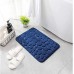 Cobblestone Embossed Bathroom Bath Mat Memory Foam Bathroom Mat Non-Slip Carpets in Wash Basin Memory Foam Pad Machine Washable Bath Rugs Shower Room Doormat (Dark Blue, 40*60CM/16*24inch)