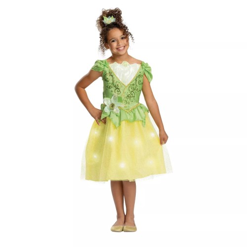 Kids' Disney Princess Tiana Deluxe Light Up Halloween Costume Dress ...