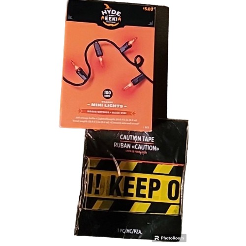 Caution!Keep out! felirat 6,1 m ® and 100ct Incandescent Halloween Mini String Lights Orange - Hyde & EEK! Boutique™