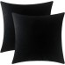  ESSENCEA Velvet Cushion Covers (Black) 2 Units 18*18 inch 