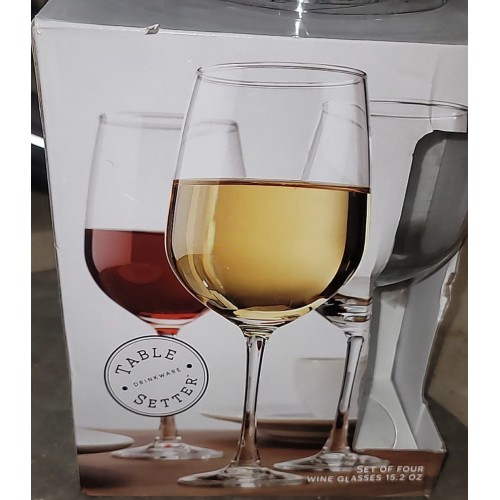 Home Essentials Tablescape 15.2  oz Wine Glasses Set of 2