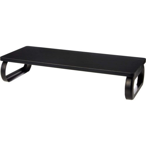 Amazon Basics Wood Monitor Stand, Computer Riser, Black