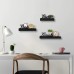 Rienias Floating Shelves Wall Mounted,Love,Live,Laugh,Set of 3,Wall Decor for Living Room,Bedroom,Bathroom,Black