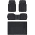 Amazon Basics 4-Piece All-Weather Protection Heavy Duty Rubber Floor Mats