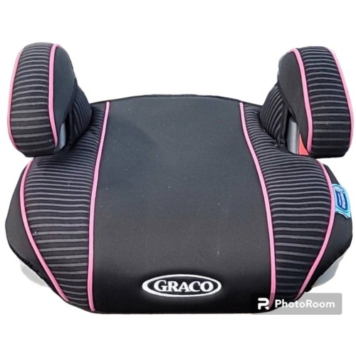 Graco Backless Booster Car Seat - Black / Pink Rosie's Fashion 40lbs