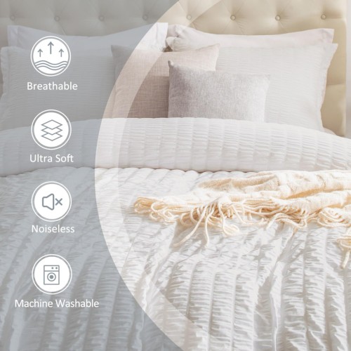 Cozyide White Duvet Cover Queen Size