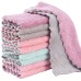 10Pack Kitchen Cloth Dish Towels,Super Absorbent Coral Velvet Dishtowels,Nonstick Oil Washable Fast Drying,Double-Sided