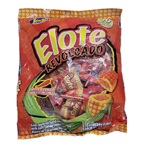 Jovy Elote Revolcado Chili Covered Mexican Lollipops, 600 Grams, 1.3 Pounds