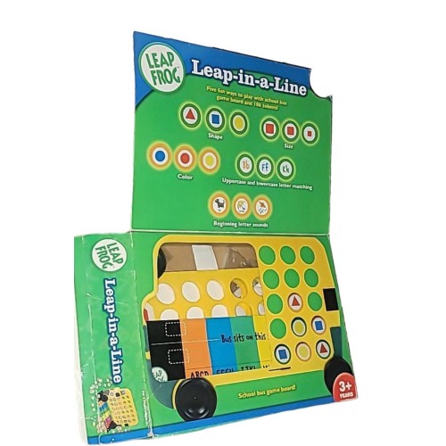 Leap Frog Leap In A Line Learning Bus Shape Color Letter Interactive Game Board