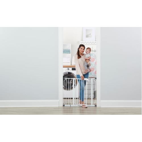 Regalo Easy Step 38.5-Inch Wide Walk Thru Baby Gate, Includes 6-Inch Extension Kit, Pressure Mount Kit, Wall Cups and Mounting Kit