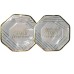 7" Cocktail Party Metallic Octagonal Plates 2/pk