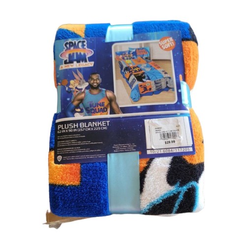 Space Jam A New Legacy LeBron James Plush Blanket Set Twin/Full 62”x90” NEW