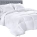 HoaHoak Bedding Comforter Duvet Insert - Quilted Comforter with Corner Tabs - Box Stitched Down Alternative Comforter (Queen, White)k