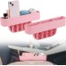 JOYTUTUS 2 Pack Car Pink Gap Filler Organizer,Silicone Console Storage Box for Car Front Seat, with Strong Stability, Universal Fit Cute Car Accessories