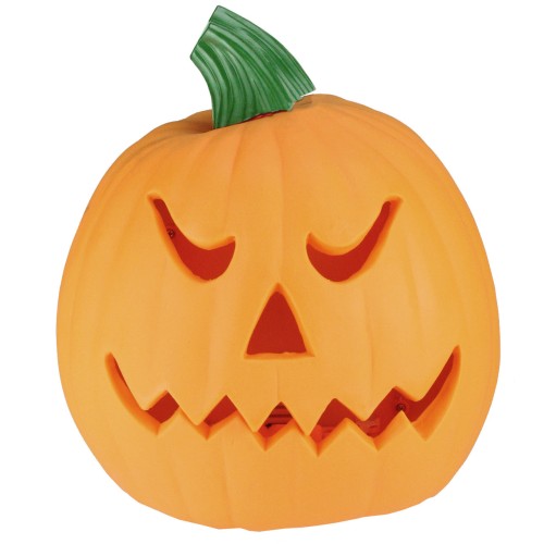 9.75" Orange and Green Animated Double-Sided Pumpkin Halloween Decor