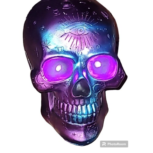 Blue and Purple Resin Skulls by PourWicked