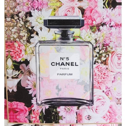 PARIS CHANEL NO 5 PERFUME BOTTLE FRAMED WALL ART