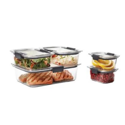 Food Storage Variety Set 10 Piece Tritan Stain-Proof Rubbermaid Brilliance