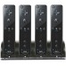 Wii Remote Controller Charger, 4 in 1 Wii Charging Dock Station with 4PCS 2800mAh Rechargeable Batteries for Wii/Wii U Controller-Black