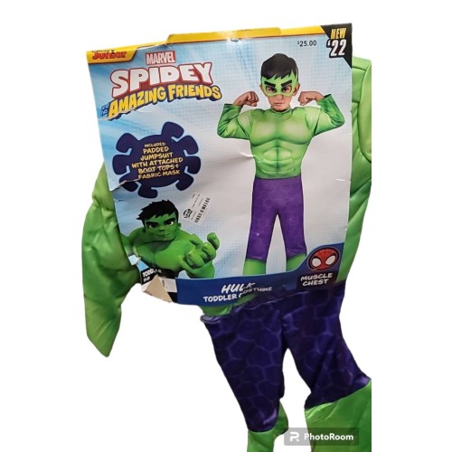 MARVEL Toddler Hulk Costume, Boys Incredible Hulk Bruce Banner Halloween Costumes, 3T-4T - Officially Licensed