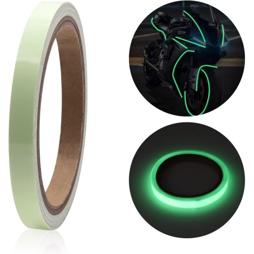 Decdeal Glow in The Dark Tape Luminous Tape Self-Adhesive Green Light Luminous Tape Sticker 0.8mm x 3Meters /Roll Waterproof Photoluminescent