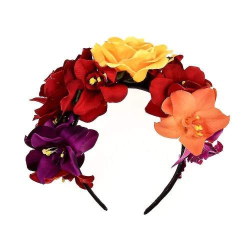 Halloween Rose Flower Headband, Day Of The Dead Flower Crown