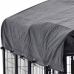 Lucky Dog 8ft X 4ft X 6ft Uptown Welded Secure Wire Outdoor Pet Kennel Playpen Crate With Heavy Duty Waterproof Cover, Black