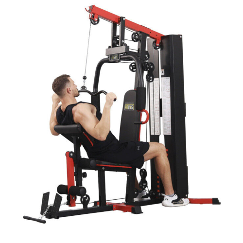 Fitvids LX750 Home Gym System Workout Station with 330 Lbs of Resistance, 122.5 Lbs Weight Stack, On