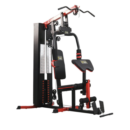 Fitvids LX750 Home Gym System Workout Station with 330 Lbs of Resistance, 122.5 Lbs Weight Stack, On