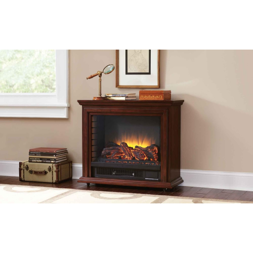 Pleasant Hearth Sheridan GLF-5002-68 Free Standing Mobile Infrared Electric Fireplace, Cherry