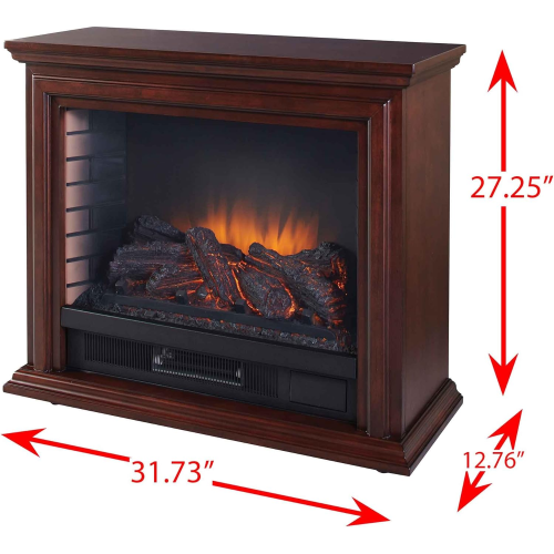 Pleasant Hearth Sheridan GLF-5002-68 Free Standing Mobile Infrared Electric Fireplace, Cherry