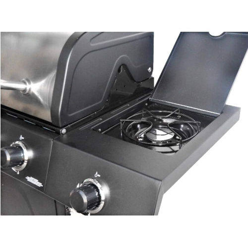 Revo RevoAce 4-Burner LP Gas Grill With Side Burner, Stainless Steel