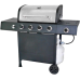 Revo RevoAce 4-Burner LP Gas Grill With Side Burner, Stainless Steel